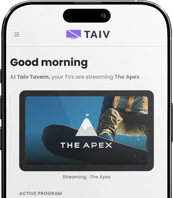 The Taiv app running on a phone